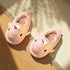 Sharkicks Basic - Hiver, Chaussons Requins Lapin, Talon Ouvert